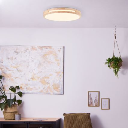 Brilliant - LED Plafon ściemnialny WOODBURY LED/24W/230V śr. 39 cm figowiec