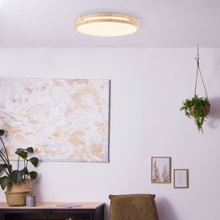 Brilliant - LED Plafon ściemnialny WOODBURY LED/24W/230V śr. 39 cm figowiec