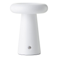 Brilliant - LED regulowana dotykowo zewnętrzna lampa stołowa MUFFIN LED/3W/5V USB 2600 mAh IP44 biała