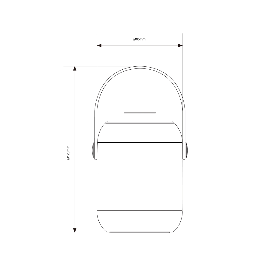 Brilliant - LED regulowana lampa stołowa zewnętrzna GEMMA LED/1,9W/5V 1800 mAh IP44 biała