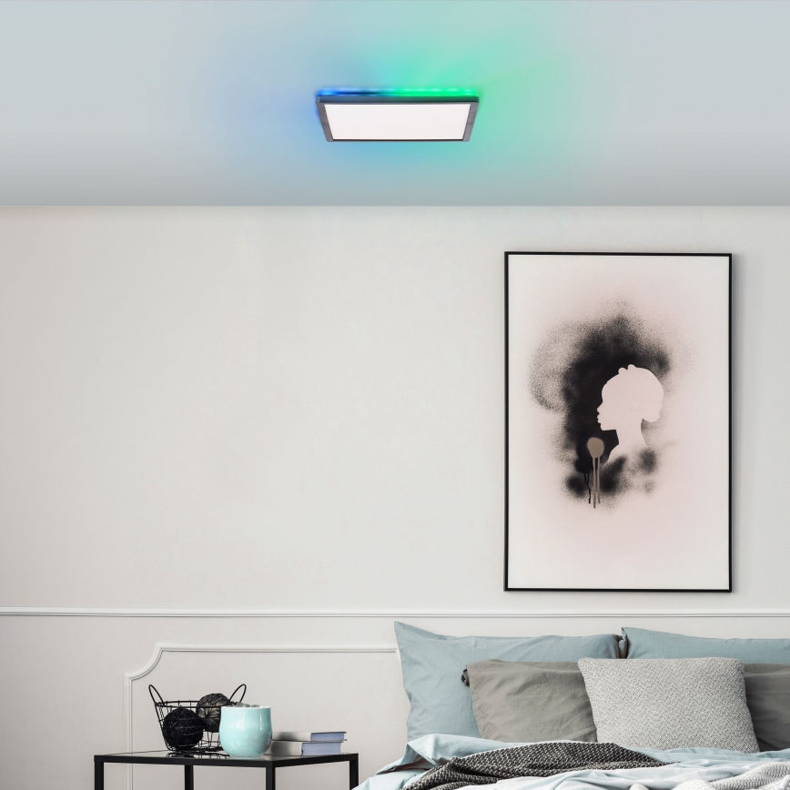 Brilliant - Ściemnialna lampa sufitowa RGBW SALTERY LED/20W/230V 3000-6500 + zdalne sterowanie