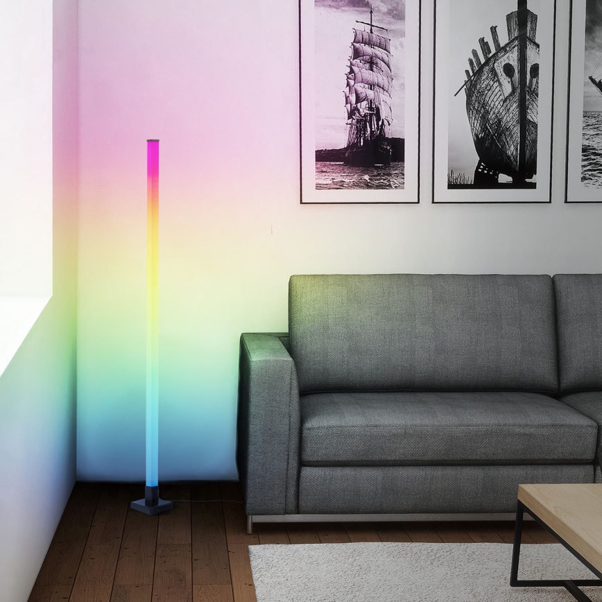 Brilliant - LED RGBW Lampa podłogowa ściemnialna NEELE LED/6,5W/230V czarny + zdalne sterowanie