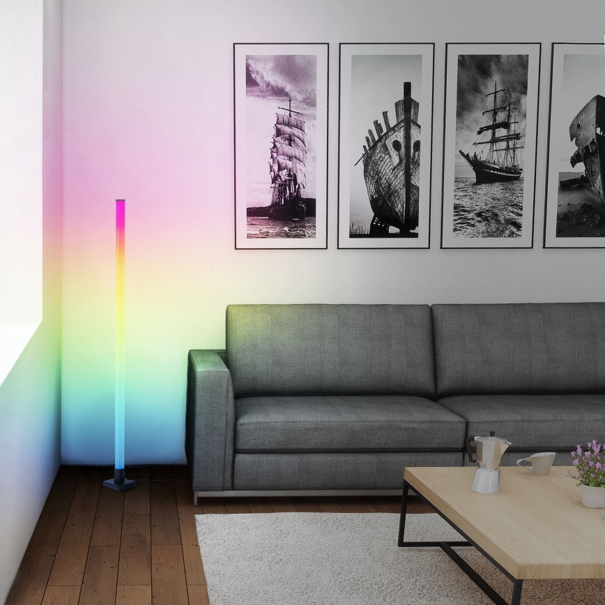 Brilliant - LED RGBW Lampa podłogowa ściemnialna NEELE LED/6,5W/230V czarny + zdalne sterowanie