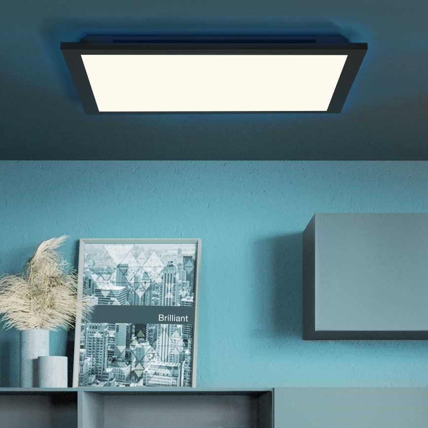 Brilliant - LED RGBW Ściemnialny plafon ALLIE LED/24W/230V 2700-6500K czarny + Pilot zdalnego sterowania