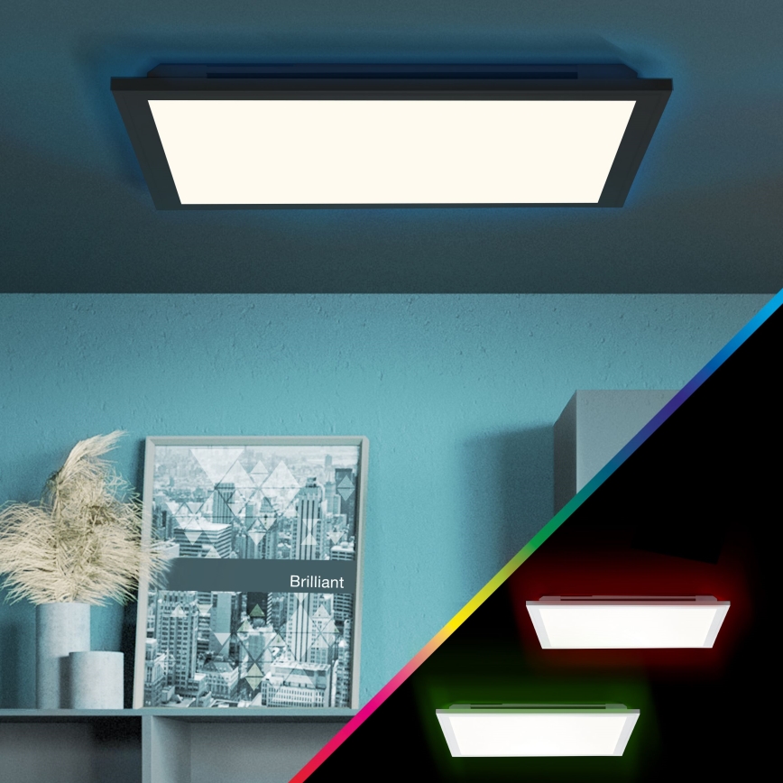 Brilliant - LED RGBW Ściemnialny plafon ALLIE LED/24W/230V 2700-6500K czarny + Pilot zdalnego sterowania