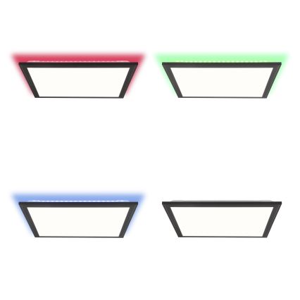 Brilliant - LED RGBW Ściemnialny plafon ALLIE LED/24W/230V 2700-6500K czarny + Pilot zdalnego sterowania