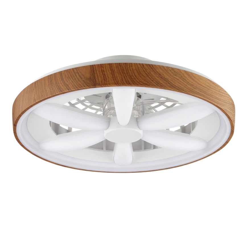 Brilliant - LED RGBW Ściemnialny wentylator sufitowy GAIANO LED/24W/230V 2700-6500K śr. 48 cm brązowy + zdalne sterowanie