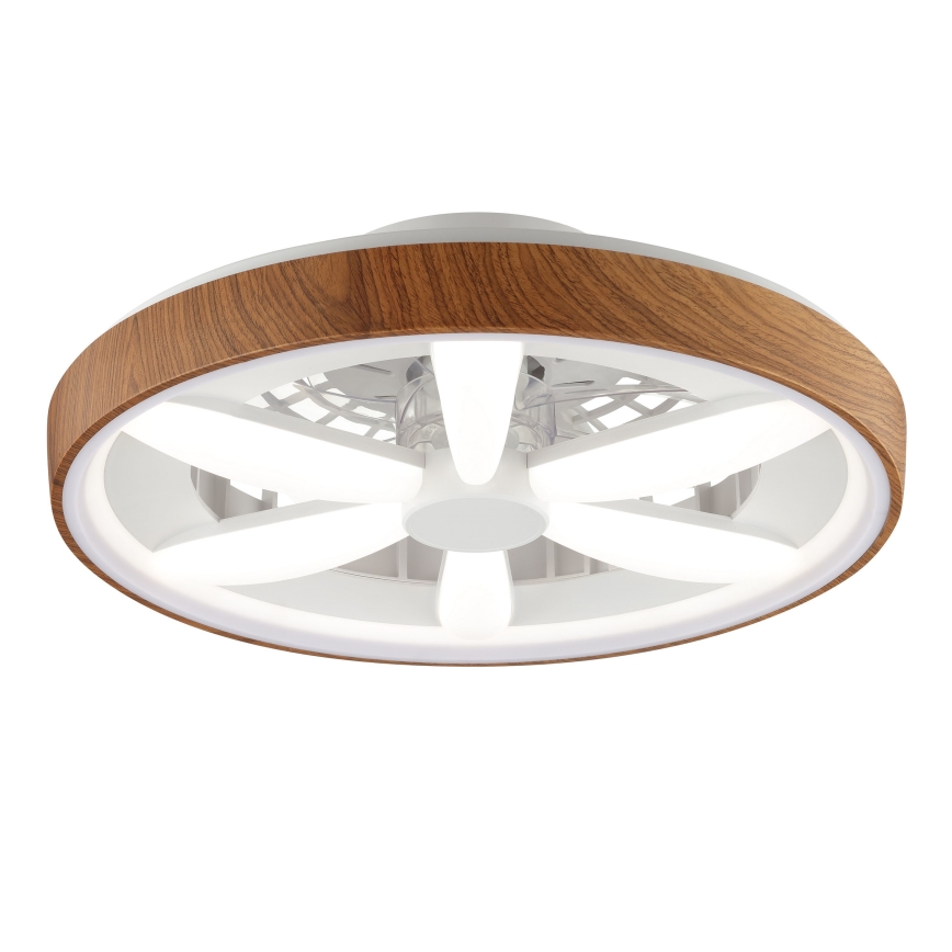 Brilliant - LED RGBW Ściemnialny wentylator sufitowy GAIANO LED/24W/230V 2700-6500K śr. 48 cm brązowy + zdalne sterowanie