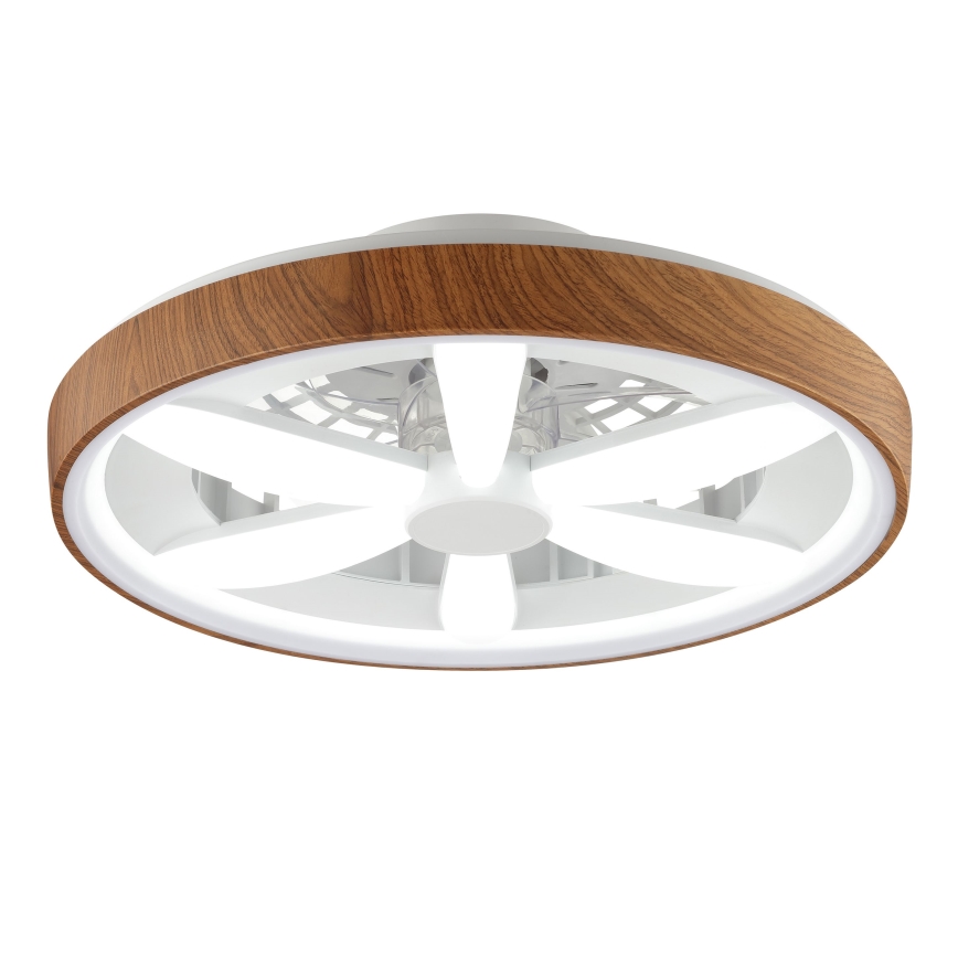 Brilliant - LED RGBW Ściemnialny wentylator sufitowy GAIANO LED/24W/230V 2700-6500K śr. 48 cm brązowy + zdalne sterowanie