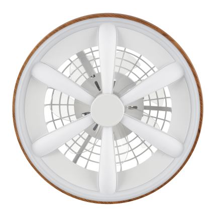 Brilliant - LED RGBW Ściemnialny wentylator sufitowy GAIANO LED/24W/230V 2700-6500K śr. 48 cm brązowy + zdalne sterowanie