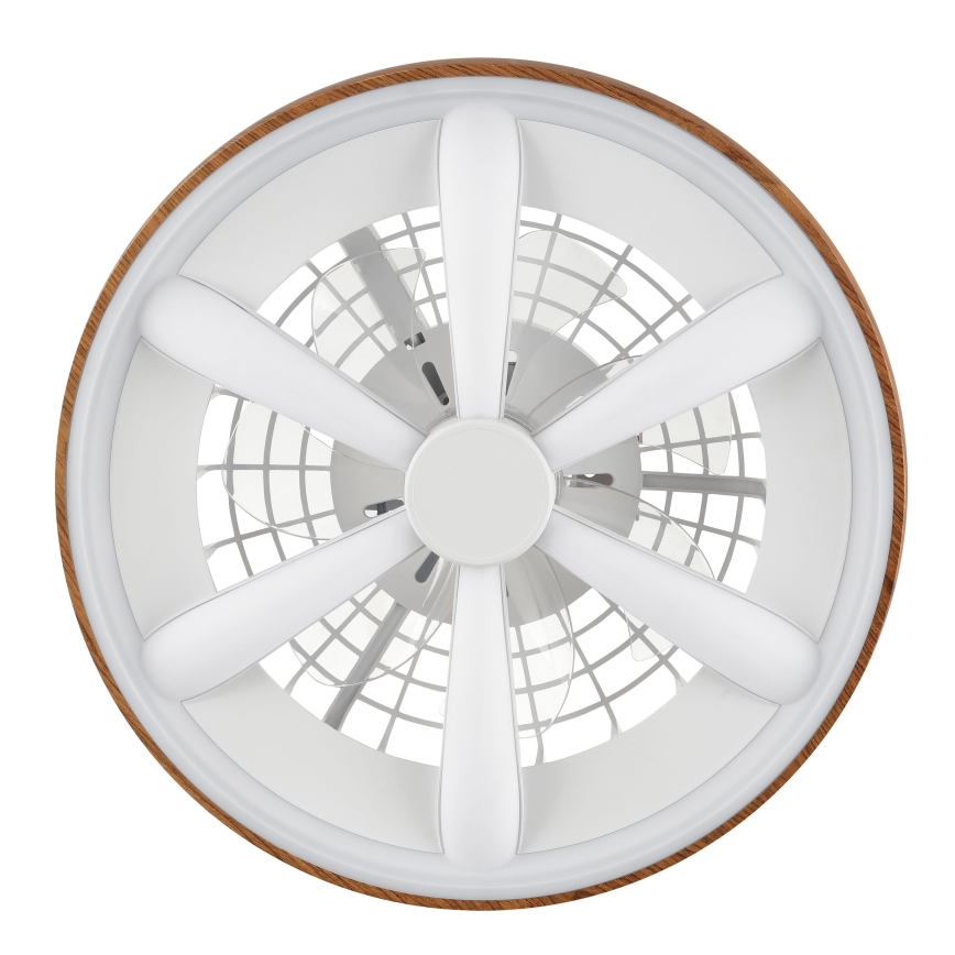 Brilliant - LED RGBW Ściemnialny wentylator sufitowy GAIANO LED/24W/230V 2700-6500K śr. 48 cm brązowy + zdalne sterowanie