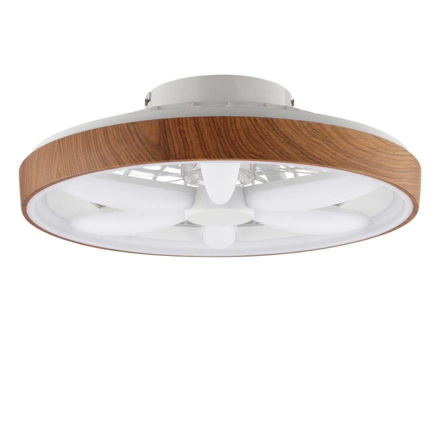 Brilliant - LED RGBW Ściemnialny wentylator sufitowy GAIANO LED/24W/230V 2700-6500K śr. 48 cm brązowy + zdalne sterowanie