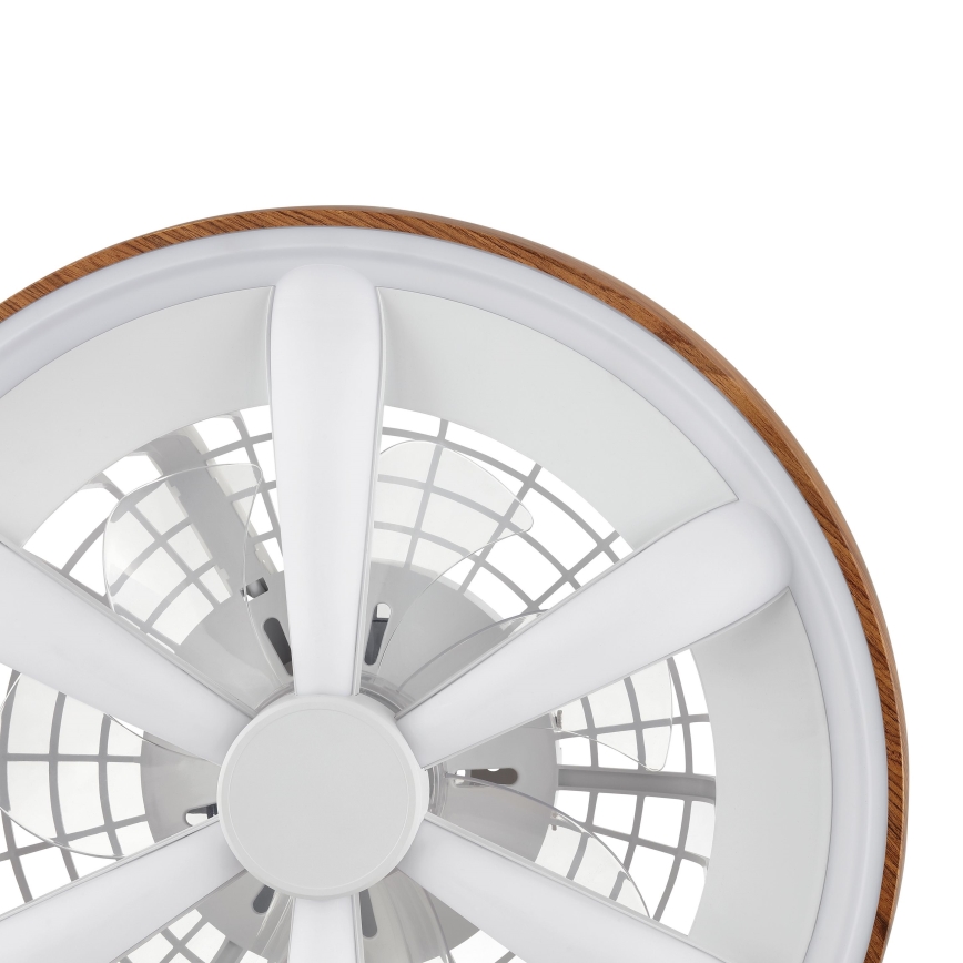 Brilliant - LED RGBW Ściemnialny wentylator sufitowy GAIANO LED/24W/230V 2700-6500K śr. 48 cm brązowy + zdalne sterowanie