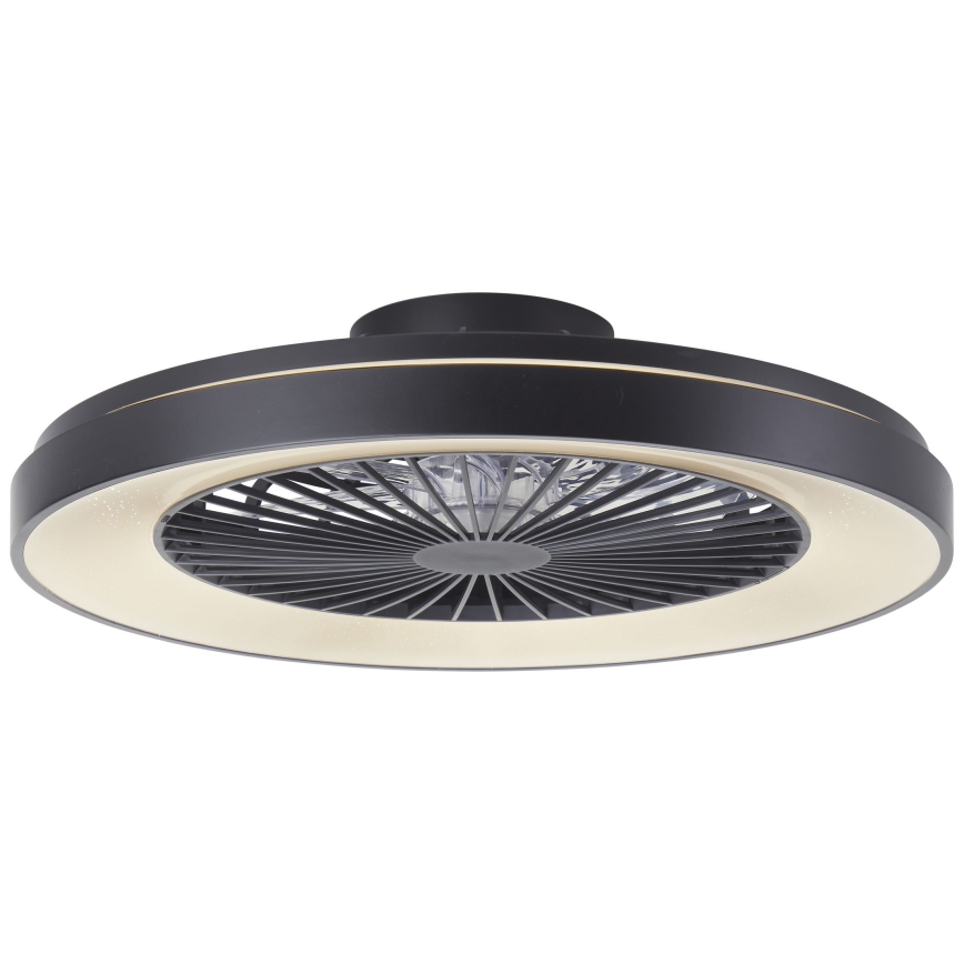 Brilliant - LED RGBW Ściemnialny wentylator sufitowy MAZZARO LED/24W/230V 3000-6500K śr. 58 cm czarny + zdalne sterowanie