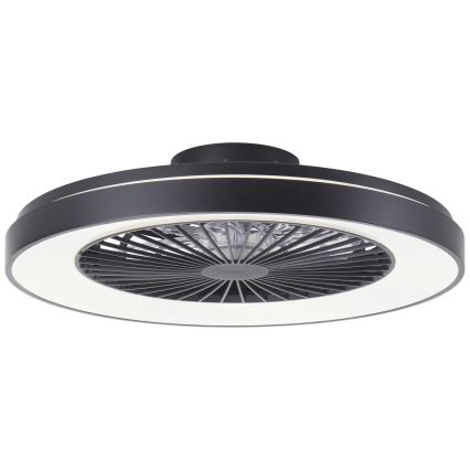 Brilliant - LED RGBW Ściemnialny wentylator sufitowy MAZZARO LED/24W/230V 3000-6500K śr. 58 cm czarny + zdalne sterowanie