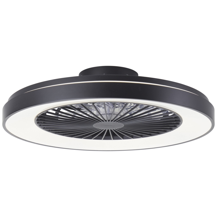 Brilliant - LED RGBW Ściemnialny wentylator sufitowy MAZZARO LED/24W/230V 3000-6500K śr. 58 cm czarny + zdalne sterowanie
