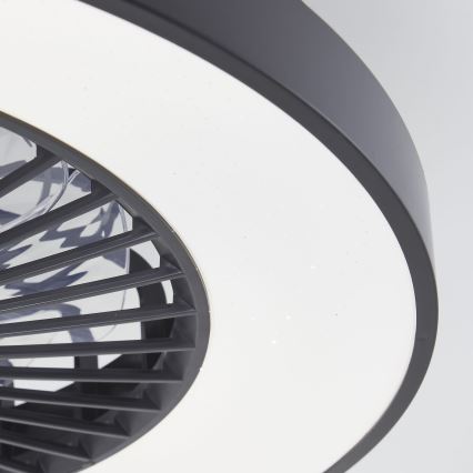 Brilliant - LED RGBW Ściemnialny wentylator sufitowy MAZZARO LED/24W/230V 3000-6500K śr. 58 cm czarny + zdalne sterowanie
