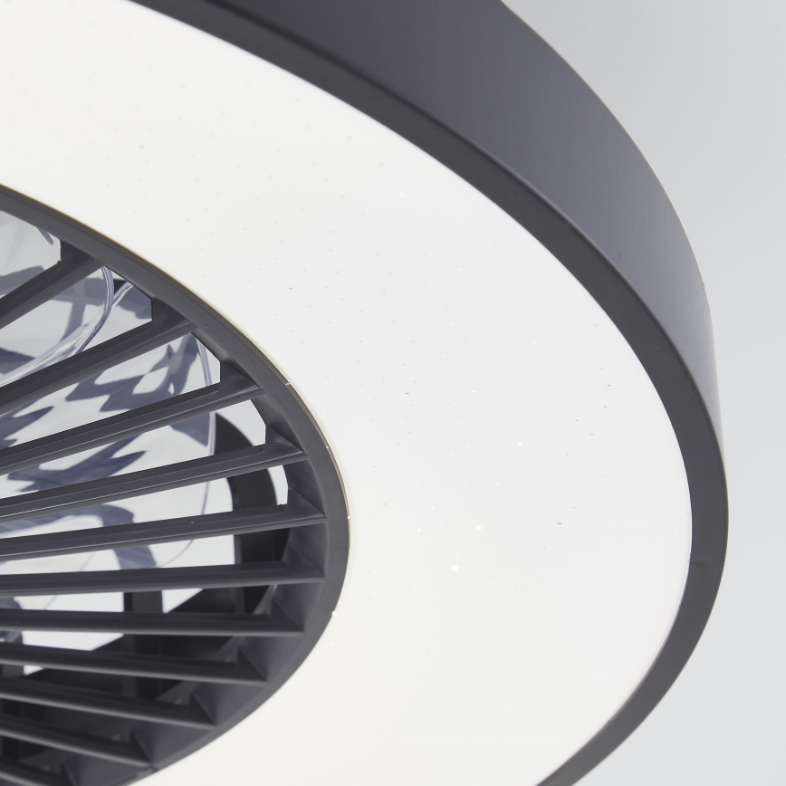 Brilliant - LED RGBW Ściemnialny wentylator sufitowy MAZZARO LED/24W/230V 3000-6500K śr. 58 cm czarny + zdalne sterowanie