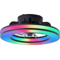 Brilliant - LED RGBW Ściemnialny wentylator sufitowy MONDELLO LED/26W/230V 2700-6500K śr. 41 cm czarny + zdalne sterowanie