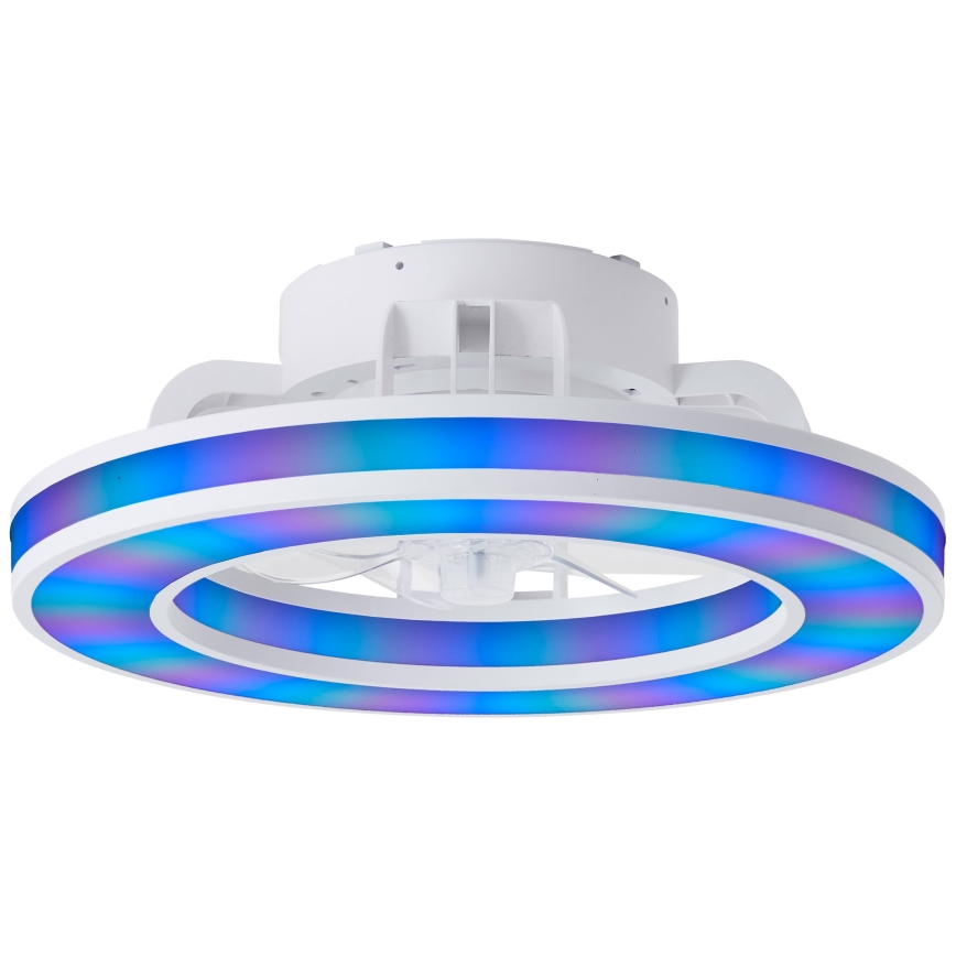 Brilliant - LED RGBW Ściemnialny wentylator sufitowy MONDELLO LED/26W/230V 2700-6500K śr. 41,5 cm biały + zdalne sterowanie
