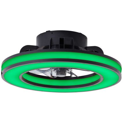 Brilliant - LED RGBW Ściemnialny wentylator sufitowy MONDELLO LED/26W/230V 2700-6500K śr. 41 cm czarny + zdalne sterowanie