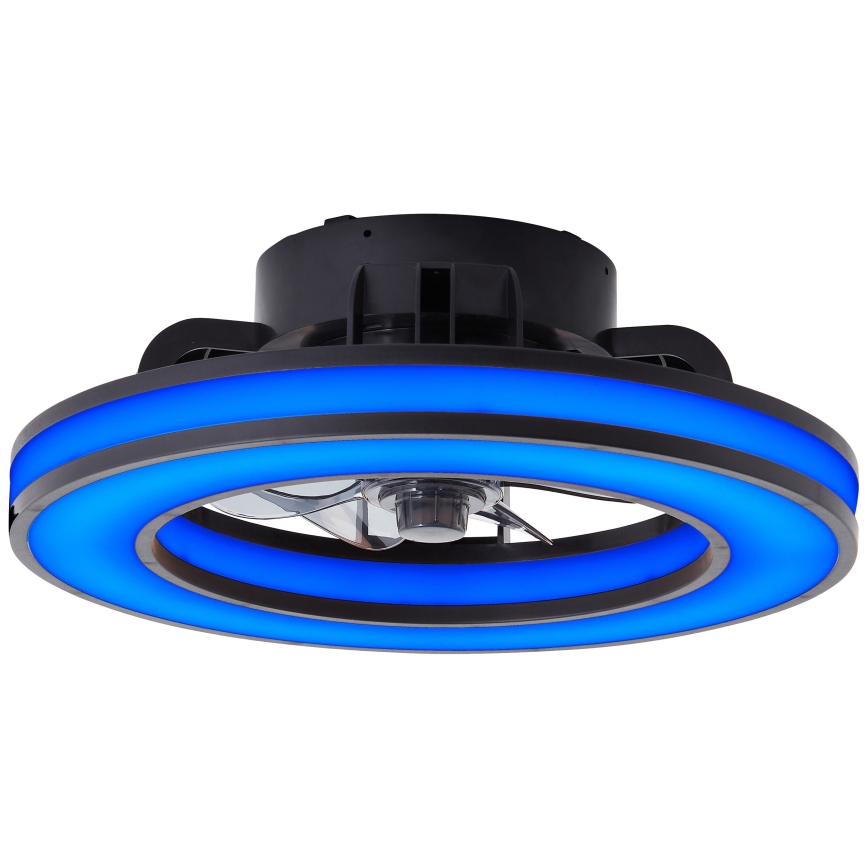 Brilliant - LED RGBW Ściemnialny wentylator sufitowy MONDELLO LED/26W/230V 2700-6500K śr. 41 cm czarny + zdalne sterowanie