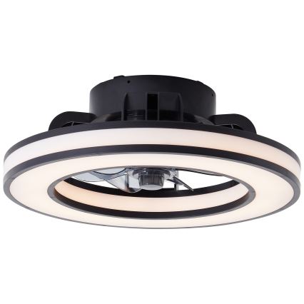 Brilliant - LED RGBW Ściemnialny wentylator sufitowy MONDELLO LED/26W/230V 2700-6500K śr. 41 cm czarny + zdalne sterowanie