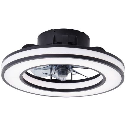 Brilliant - LED RGBW Ściemnialny wentylator sufitowy MONDELLO LED/26W/230V 2700-6500K śr. 41 cm czarny + zdalne sterowanie
