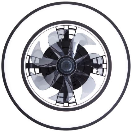 Brilliant - LED RGBW Ściemnialny wentylator sufitowy MONDELLO LED/26W/230V 2700-6500K śr. 41 cm czarny + zdalne sterowanie