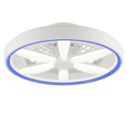 Brilliant - LED RGBW Regulowany sufitowy wentylator z oświetleniem GAIANO LED/48W/230V 2700-6500K biały + pilot zdalnego sterowania