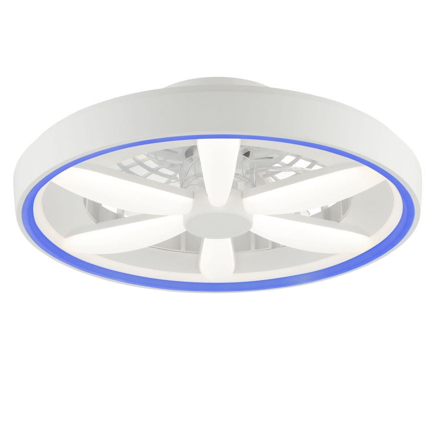 Brilliant - LED RGBW Regulowany sufitowy wentylator z oświetleniem GAIANO LED/48W/230V 2700-6500K biały + pilot zdalnego sterowania