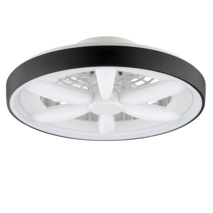Brilliant - LED RGBW Ściemnialny wentylator sufitowy z oświetleniem GAIANO LED/48W/230V 2700-6500K czarny + pilot zdalnego sterowania
