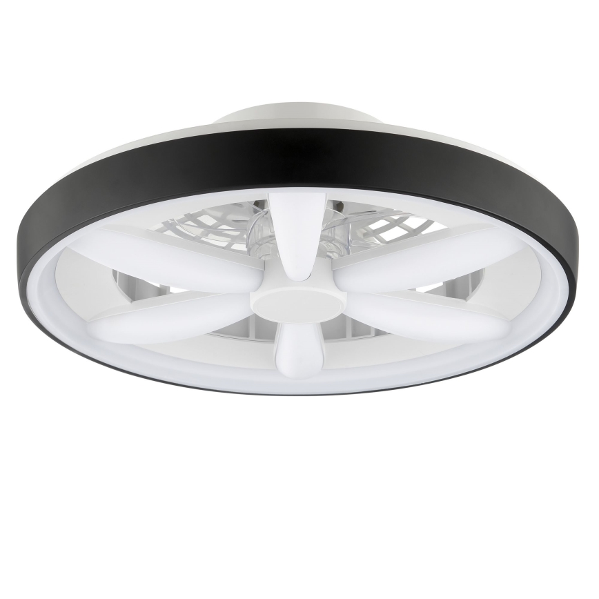 Brilliant - LED RGBW Ściemnialny wentylator sufitowy z oświetleniem GAIANO LED/48W/230V 2700-6500K czarny + pilot zdalnego sterowania