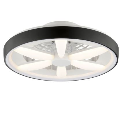 Brilliant - LED RGBW Ściemnialny wentylator sufitowy z oświetleniem GAIANO LED/48W/230V 2700-6500K czarny + pilot zdalnego sterowania
