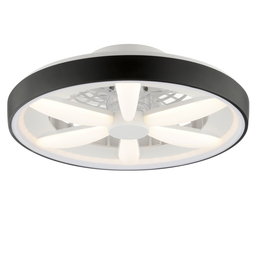 Brilliant - LED RGBW Ściemnialny wentylator sufitowy z oświetleniem GAIANO LED/48W/230V 2700-6500K czarny + pilot zdalnego sterowania