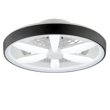 Brilliant - LED RGBW Ściemnialny wentylator sufitowy z oświetleniem GAIANO LED/48W/230V 2700-6500K czarny + pilot zdalnego sterowania