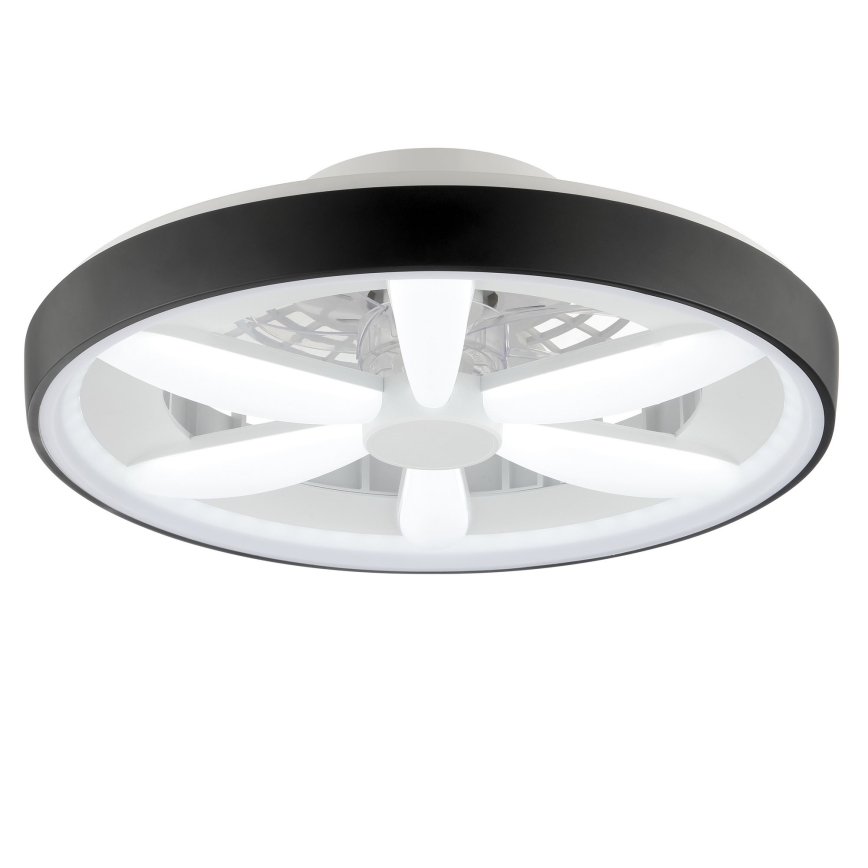 Brilliant - LED RGBW Ściemnialny wentylator sufitowy z oświetleniem GAIANO LED/48W/230V 2700-6500K czarny + pilot zdalnego sterowania