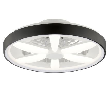 Brilliant - LED RGBW Ściemnialny wentylator sufitowy z oświetleniem GAIANO LED/48W/230V 2700-6500K czarny + pilot zdalnego sterowania