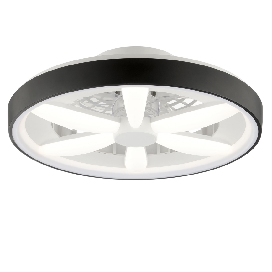 Brilliant - LED RGBW Ściemnialny wentylator sufitowy z oświetleniem GAIANO LED/48W/230V 2700-6500K czarny + pilot zdalnego sterowania