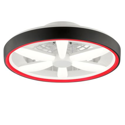 Brilliant - LED RGBW Ściemnialny wentylator sufitowy z oświetleniem GAIANO LED/48W/230V 2700-6500K czarny + pilot zdalnego sterowania