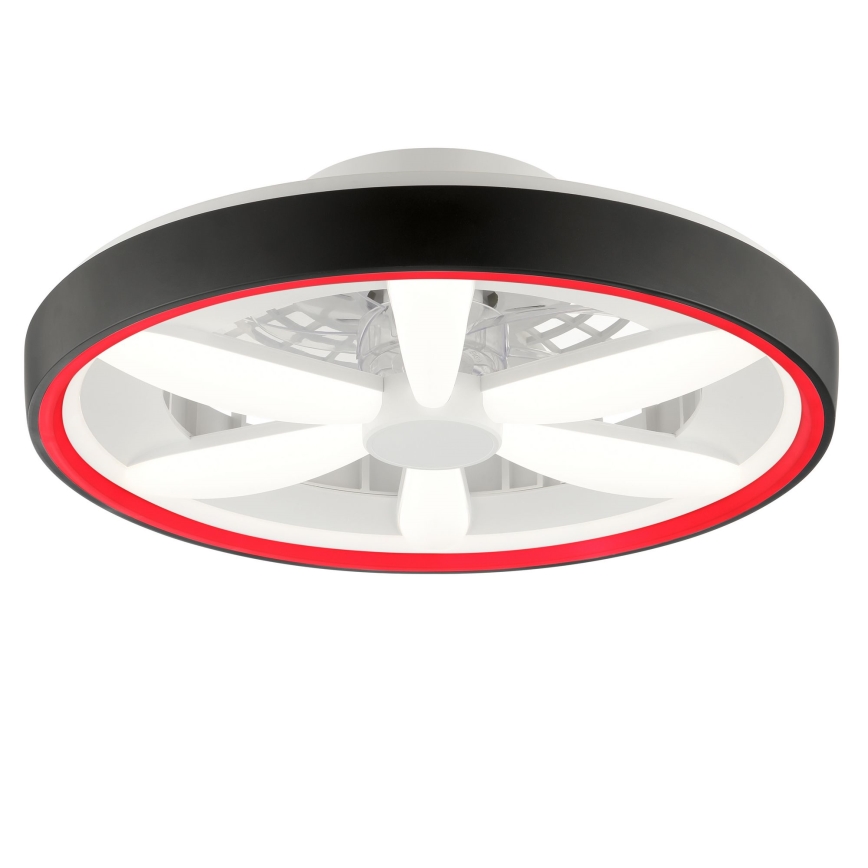 Brilliant - LED RGBW Ściemnialny wentylator sufitowy z oświetleniem GAIANO LED/48W/230V 2700-6500K czarny + pilot zdalnego sterowania