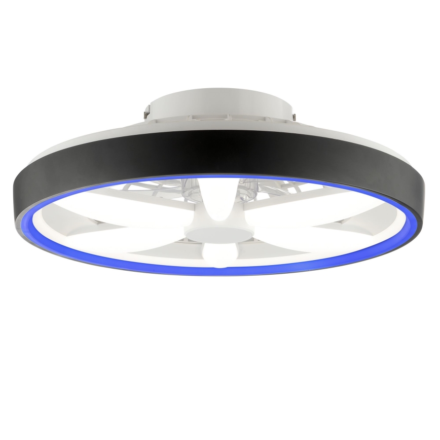 Brilliant - LED RGBW Ściemnialny wentylator sufitowy z oświetleniem GAIANO LED/48W/230V 2700-6500K czarny + pilot zdalnego sterowania