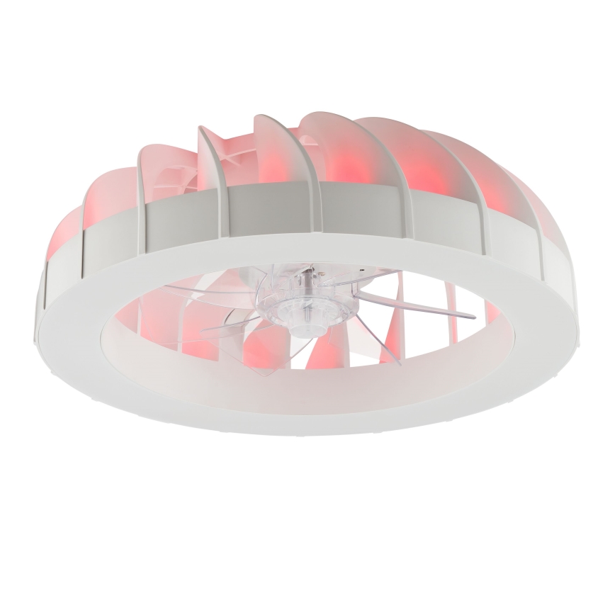 Brilliant - LED RGBW Ściemnialny wentylator sufitowy ze światłem FANORA LED/30W/230V 2700-6500K śr. 46 cm biały + zdalne sterowanie