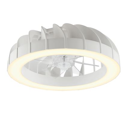 Brilliant - LED RGBW Ściemnialny wentylator sufitowy ze światłem FANORA LED/30W/230V 2700-6500K śr. 46 cm biały + zdalne sterowanie