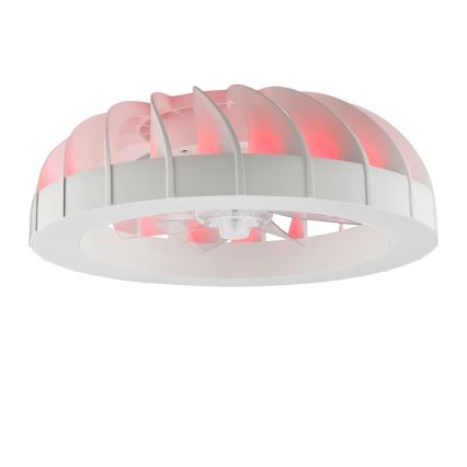 Brilliant - LED RGBW Ściemnialny wentylator sufitowy ze światłem FANORA LED/30W/230V 2700-6500K śr. 46 cm biały + zdalne sterowanie
