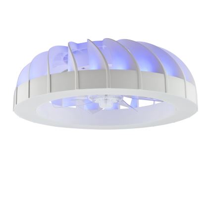 Brilliant - LED RGBW Ściemnialny wentylator sufitowy ze światłem FANORA LED/30W/230V 2700-6500K śr. 46 cm biały + zdalne sterowanie
