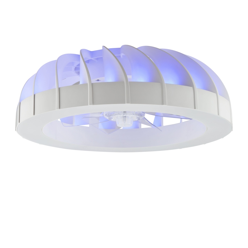 Brilliant - LED RGBW Ściemnialny wentylator sufitowy ze światłem FANORA LED/30W/230V 2700-6500K śr. 46 cm biały + zdalne sterowanie