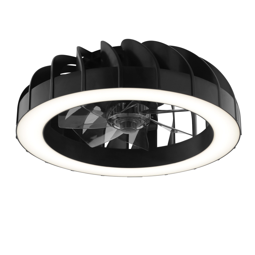 Brilliant - LED RGBW Ściemnialny wentylator sufitowy ze światłem FANORA LED/30W/230V 2700-6500K śr. 46 cm czarny + zdalne sterowanie