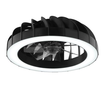 Brilliant - LED RGBW Ściemnialny wentylator sufitowy ze światłem FANORA LED/30W/230V 2700-6500K śr. 46 cm czarny + zdalne sterowanie