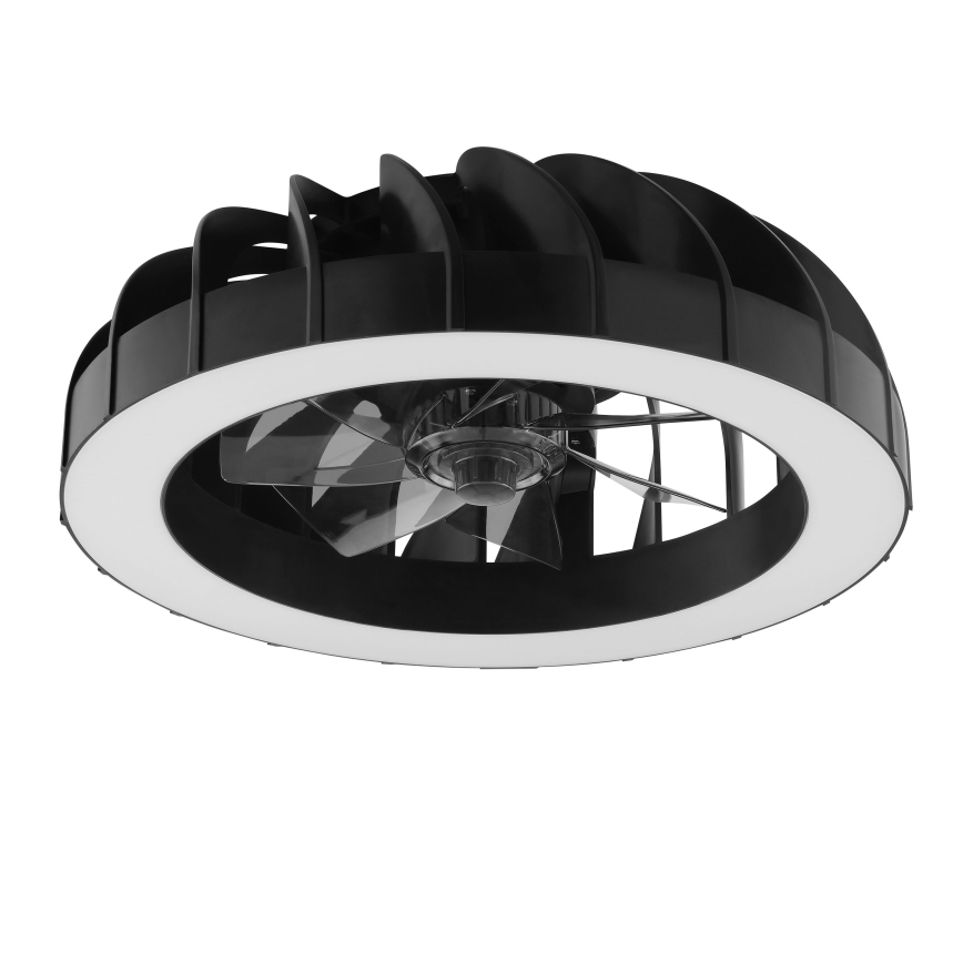 Brilliant - LED RGBW Ściemnialny wentylator sufitowy ze światłem FANORA LED/30W/230V 2700-6500K śr. 46 cm czarny + zdalne sterowanie